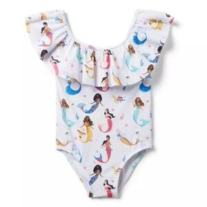 JANIE and JACK Disney The Little Mermaid Recycled Ruffle Swimsuit